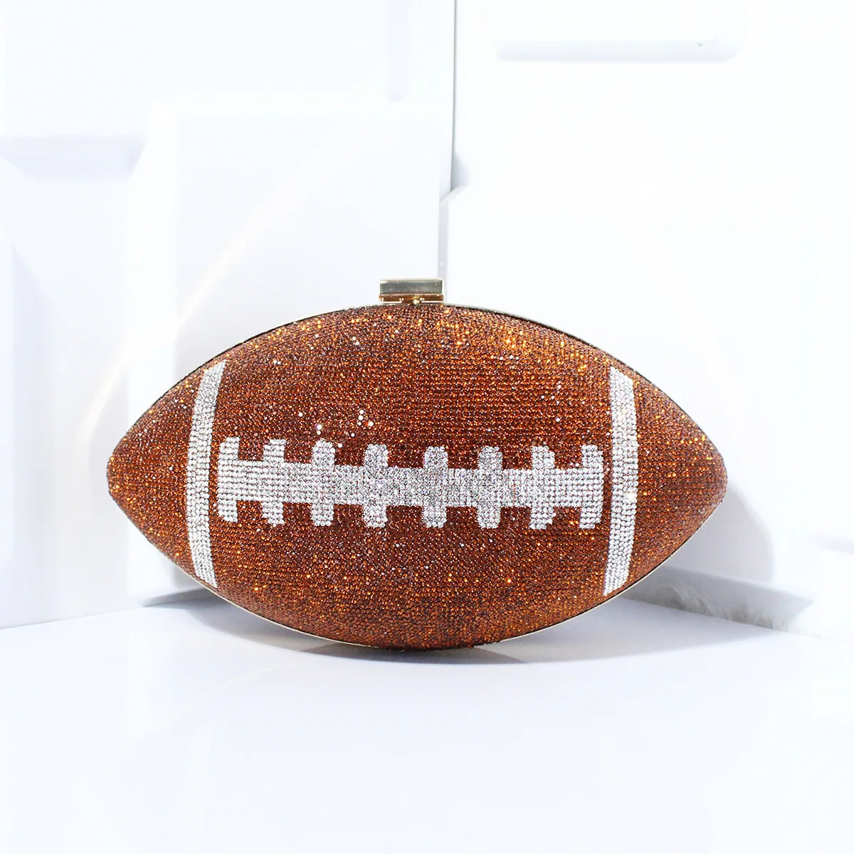 Football-Shaped Evening Minaudière - Exquisite High-End Banquet Purse for Dance Events Versatile Shoulder Messenger Bag