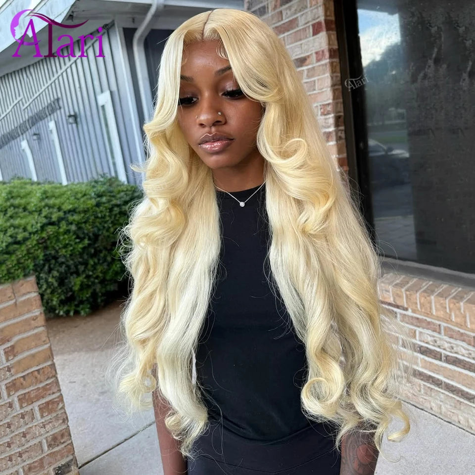 Ombre Yellow Body Wave Human Hair Wig