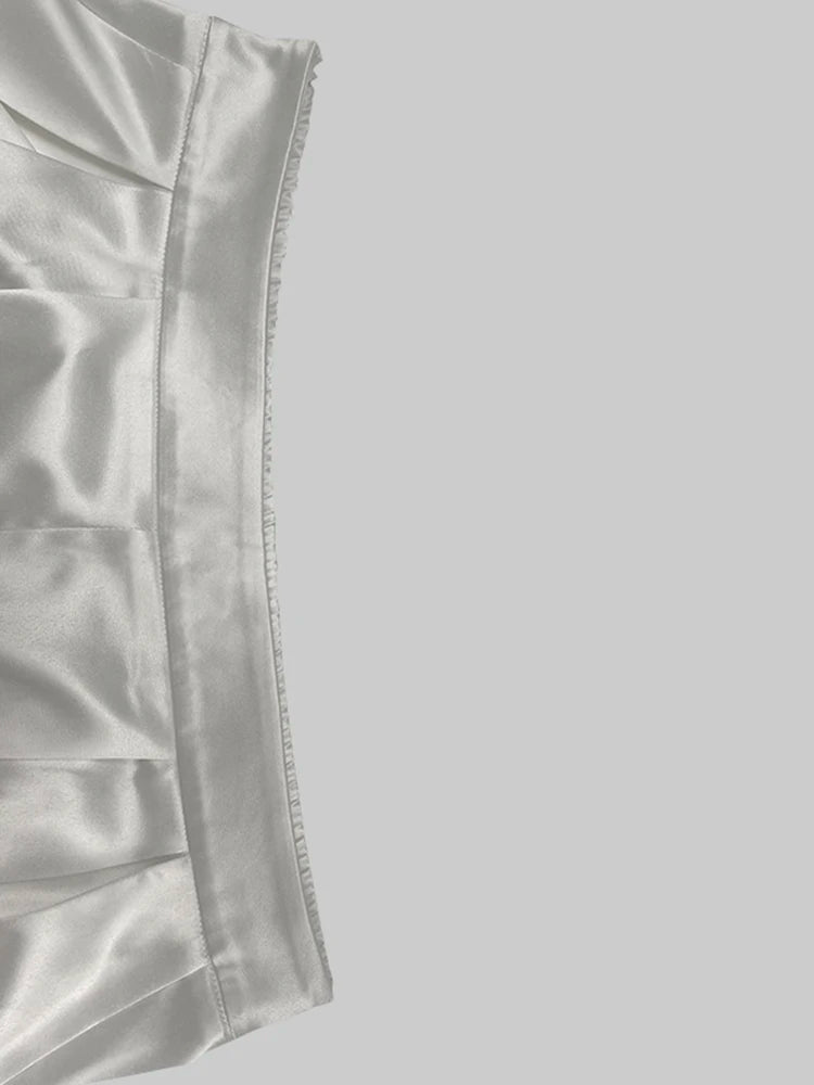 Beautyblue Gradient Suit Pants Pleated Pant for Women 2025 New Elegant High Waisted Loose Pocket Fashion Long Commuter Trousers