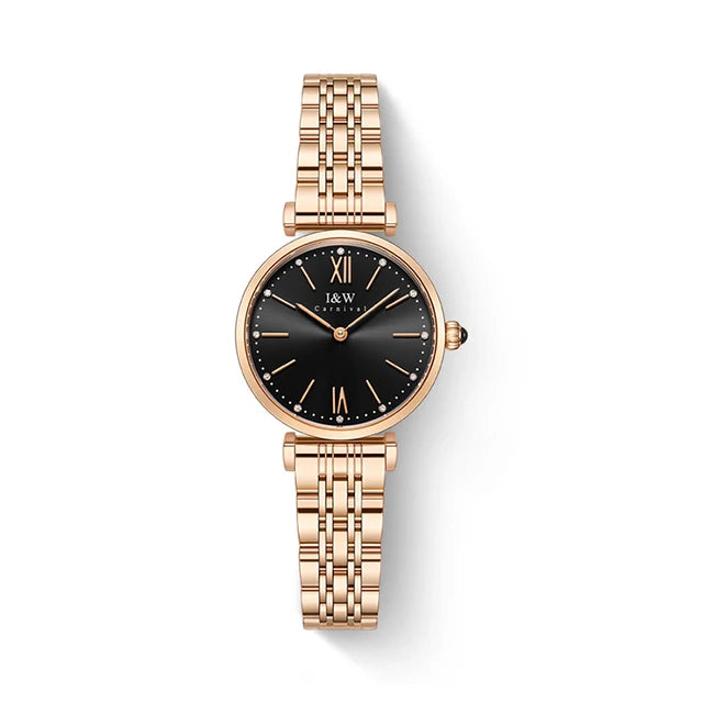 Montres Femmes CARNIVAL Brand Fashion Watches Ladies Luxury Girls Rose Gold Quartz Wrist Watch for Women Waterproof Reloj Mujer