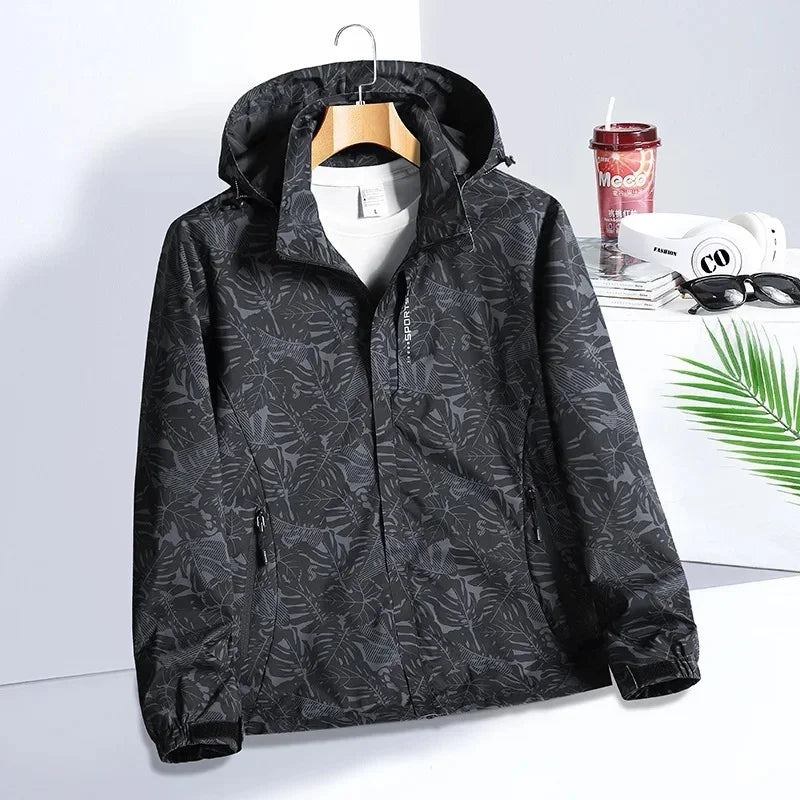 Spring Autumn Camouflage Lightweight Women's Outdoor Waterproof Casual Jacket Couple's Hiking Clothing Single Layer Windbreaker