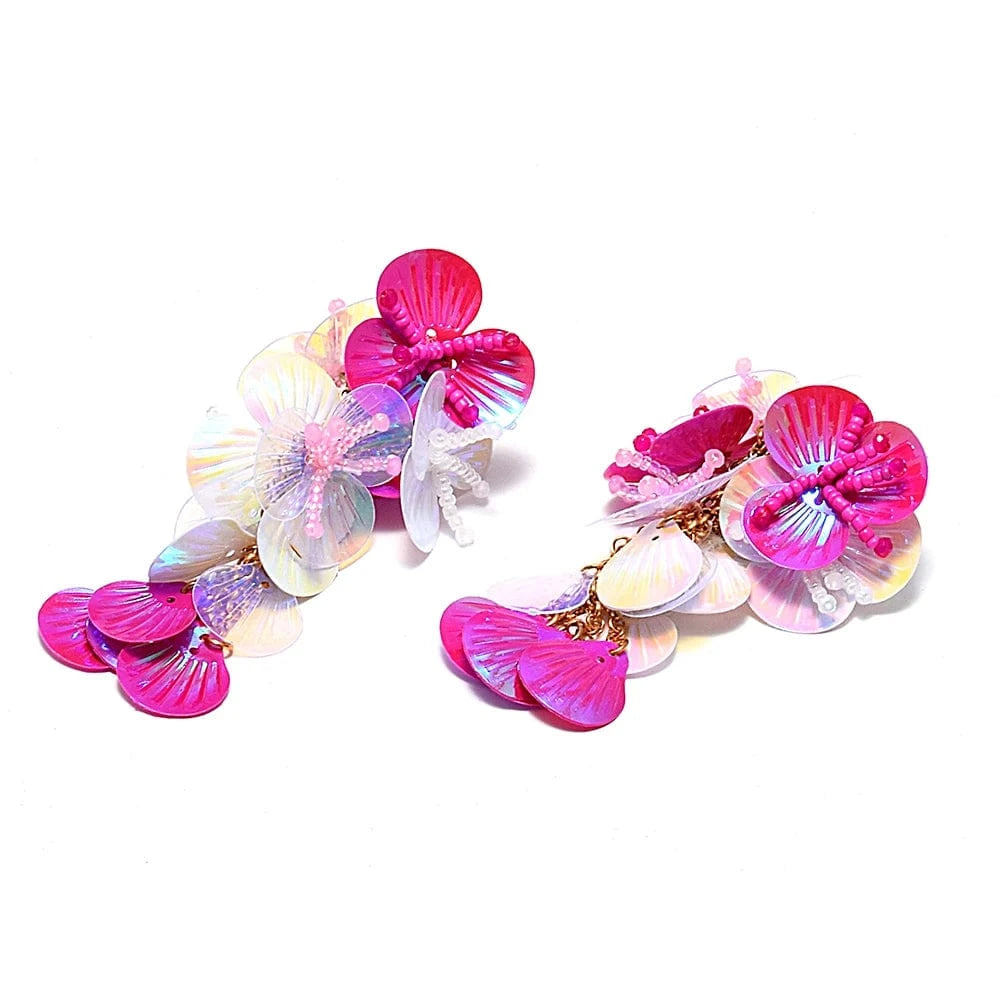 Fashion Flower Drop Earrings Bohemian Handmade Dangle Earring Wholesale Trendy Accessories For Women Colorful Jewelry Gifts