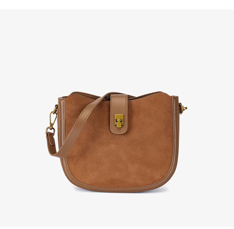 Women‘s Cowhide Genuine Leather Shoulder Bag Ladies Soft Cow Real Leather Handbag Female Fashion Luxury Design Crossbody Bags