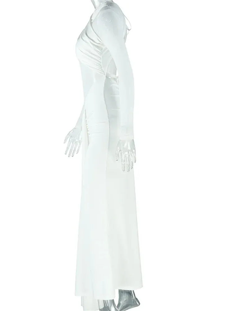 Wmstar Dresses Women Party Sexy See Through Bodycon Fashion Bandage Maxi Long Dress New Summer Wholesale Dropshipping 2025