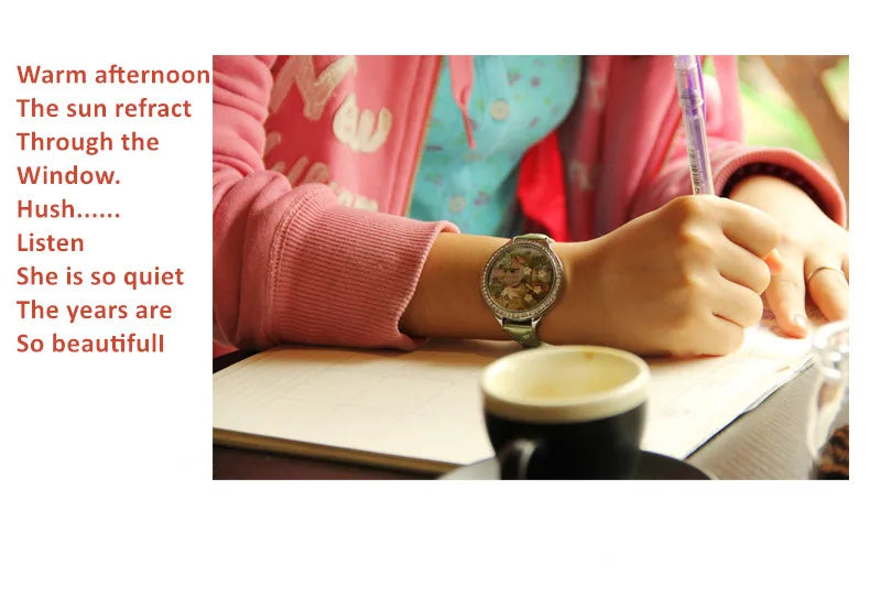 M:N: Brand Fashion Watch Ladies Luxury Hand-made 3D Bird Girl Gift Quartz Wristwatches Waterproof Luminous for Women Reloj Mujer