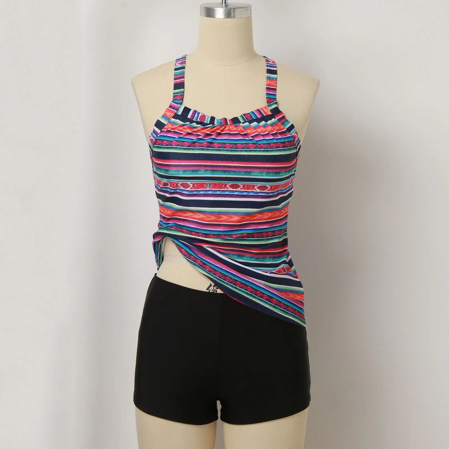 Vibrant Printed Two Piece Tankini Swimsuit for Women