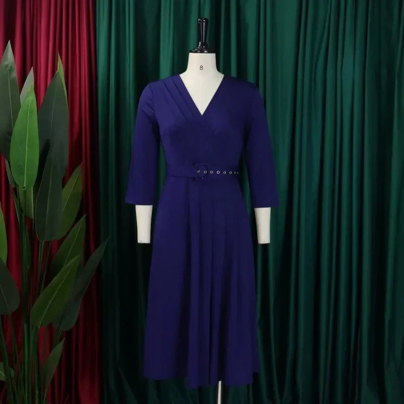 African Dresses For Women Elegant Polyester New Muslim Fashion Abayas Dashiki Robe Kaftan Midi Dress Turkish Africa Clothing
