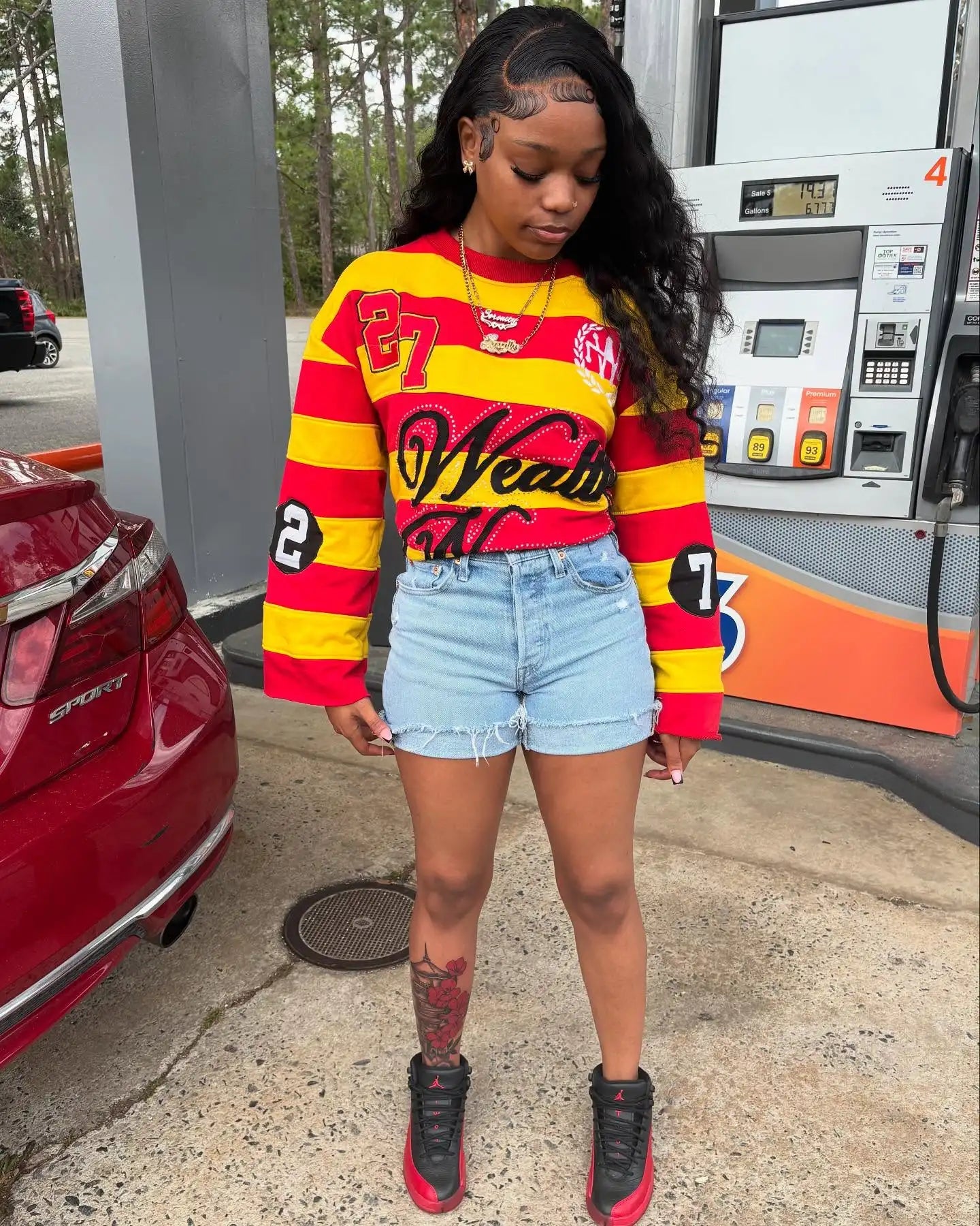 American Classic Letter Patchwork Stripe T Shrits Men Women Hip Hop Y2k Harajuku Street Long Sleeved TShirt Trend Oversized Tops
