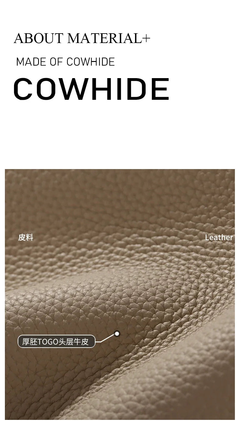 Women Natural Cow Genuine Leather Shoulder Bag Female Large Capacity Casual Crossbody Bag Lady Cowhide Fashion Commuting Handbag