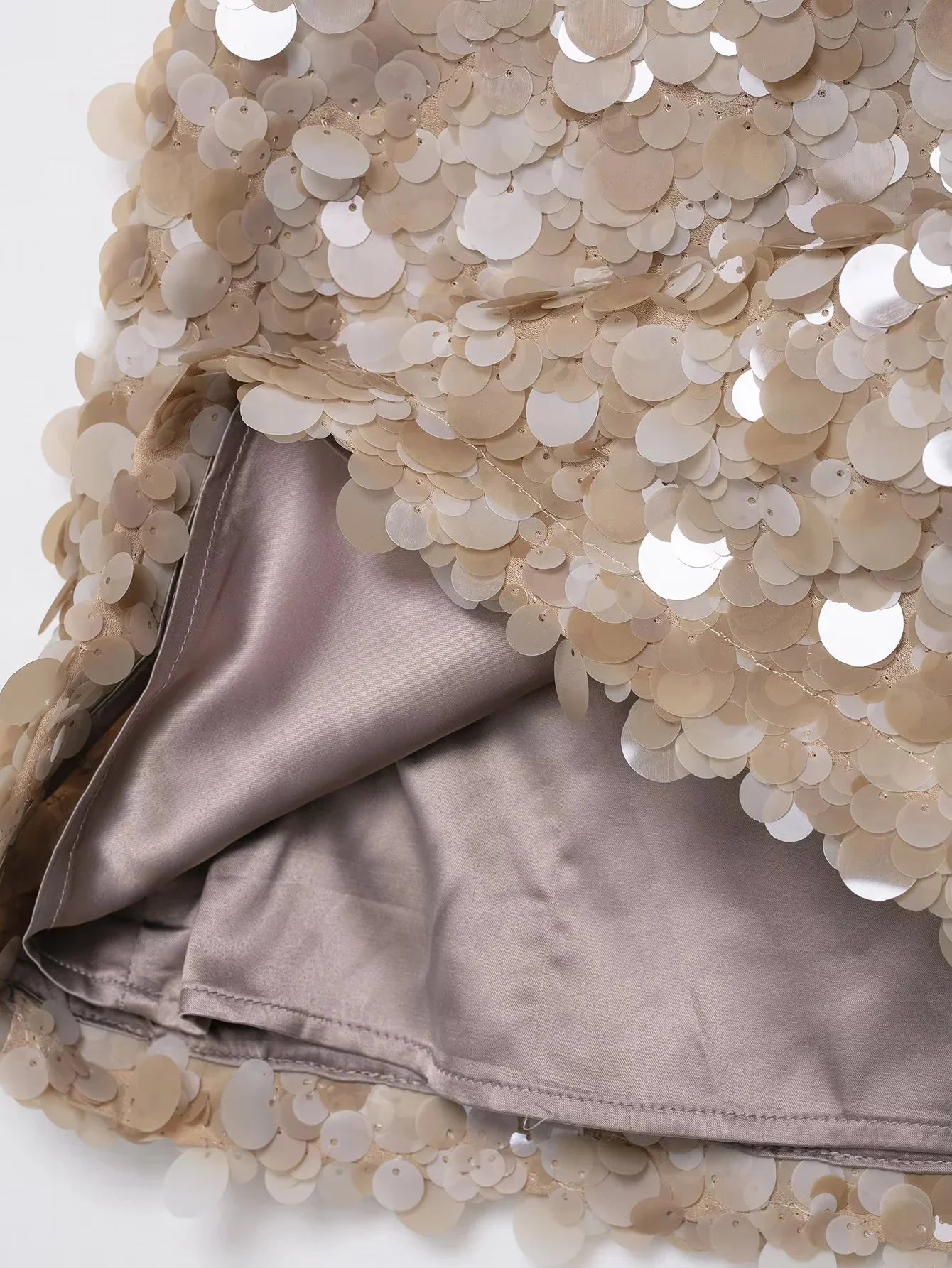 TRAFZA 2025 Spring Summer Sexy Butter Yellow Women Skirts Fashion Streetwear Beading Solid Straight Chic Ladies Mini Skirts