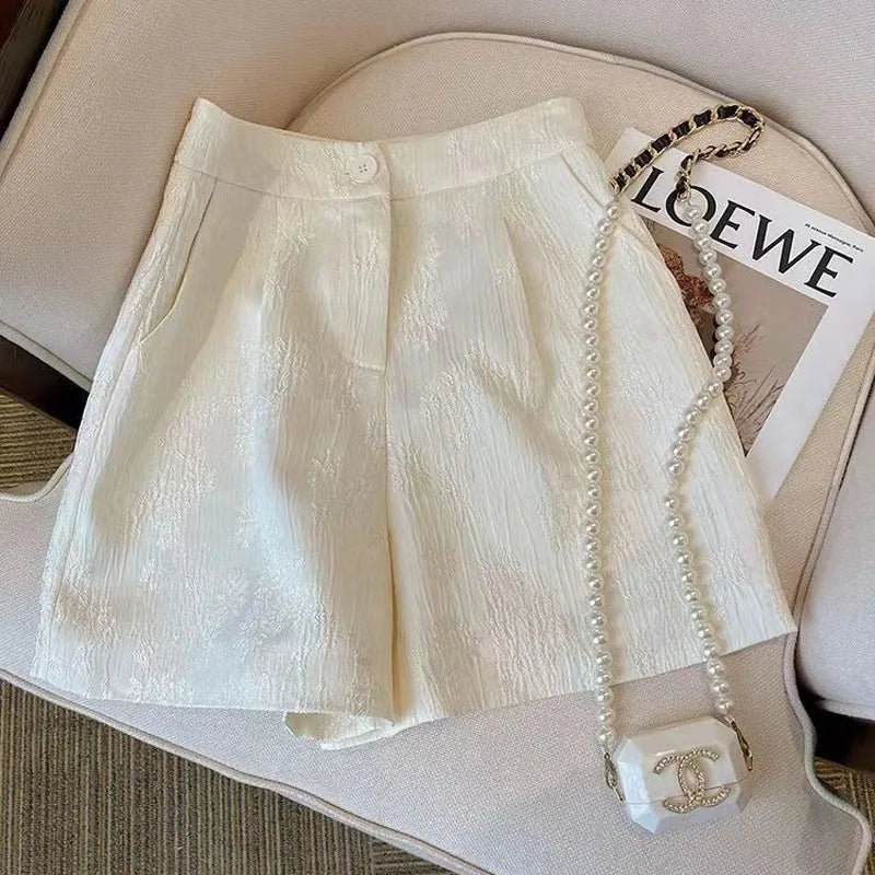 Soft High Waisted Relaxed Fit Casual Shorts For Women