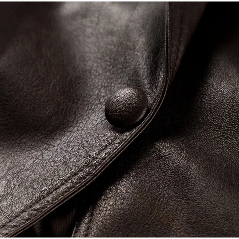 Women Leather Bomber Jackets Coats With Belt Notched Shoulder Pads Motorcycle Street Chic Short Outwear Fashion Solid Lace Up