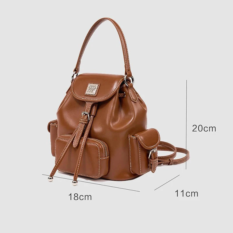 Brand Luxury Genuine Leather Backpack Large Capacity Versatile High-end Backpack Texture Fashion Travel Backpack Messenger Bag