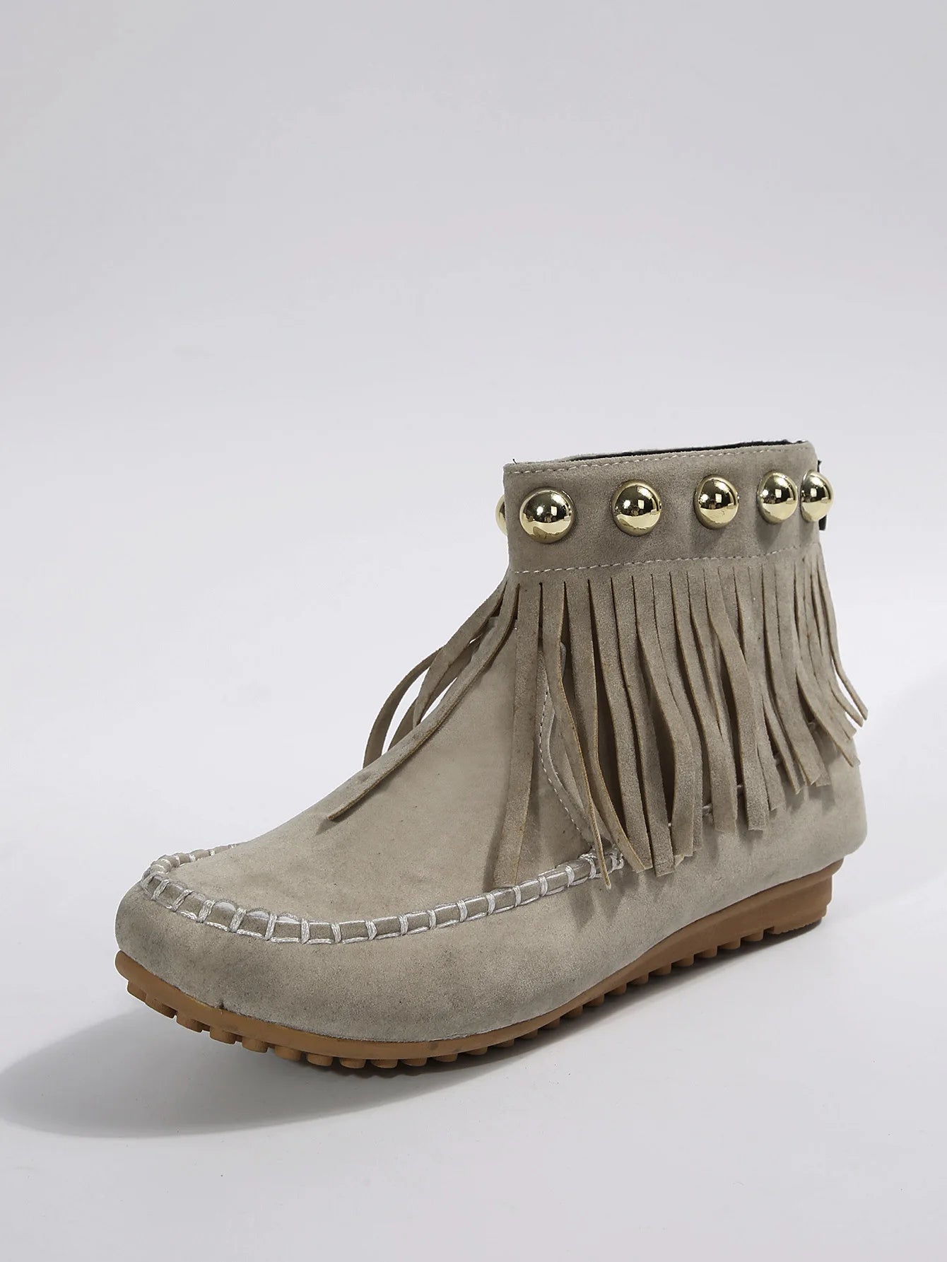 Women Boots Winter New Vintage Fringe Ankle Boots Women Side Zipper Casual Shoes Round Toe Ladies Snow Boots Zapatos De Mujer