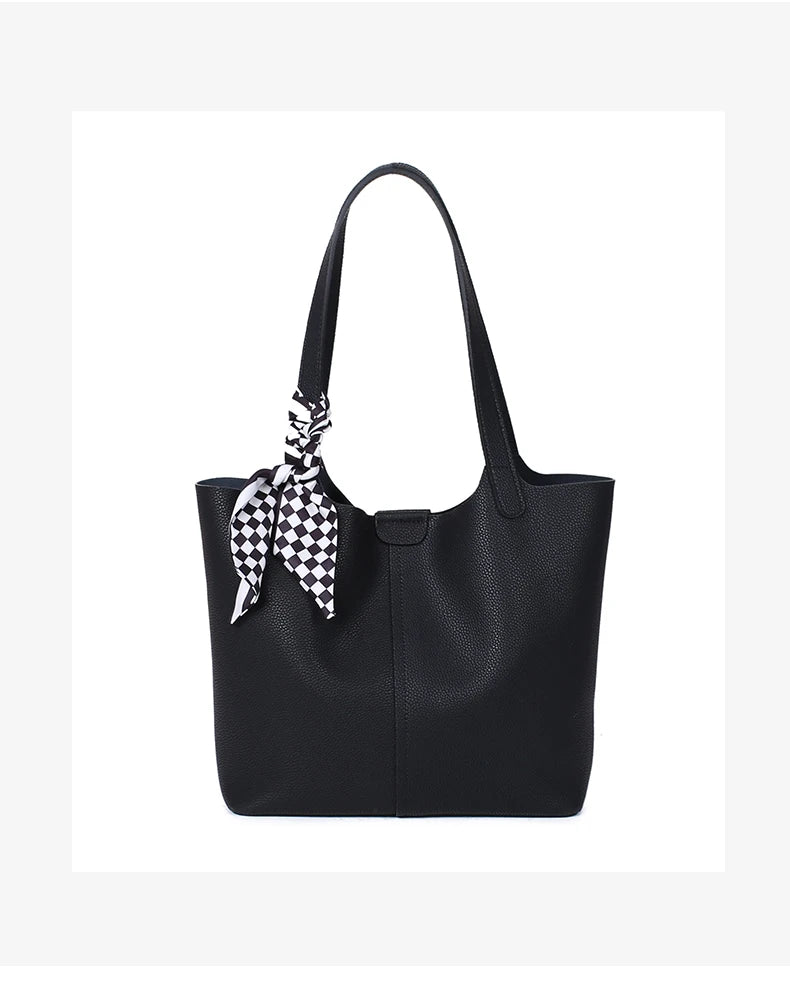 Genuine Leather Designer Luxury Bag Large Capacity Fashionable Casual Shoulder Bag Commuting work handbag for women office