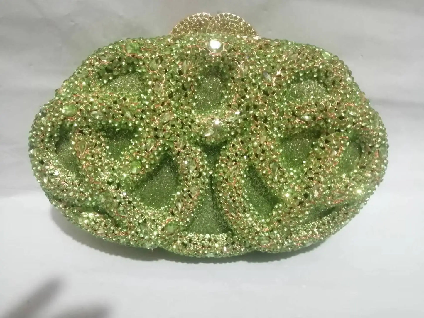 Lady Hot pink/Green/Silver Rhinestone Bags Luxury Fashion Female Diamond Crystal Clutch Elegant Gold Metal Wedding Dinner Purses