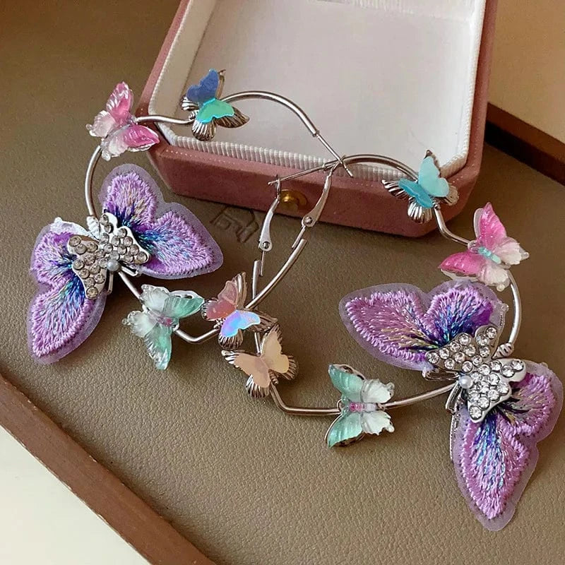 Butterfly Pearl Earrings Fashion Luxury Jewelry Wholesale