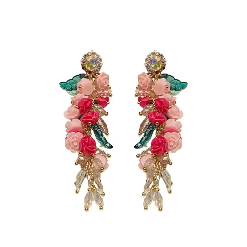 Tassel Crystal Earrings Luxury Design Temperament Jewelry Wholesale