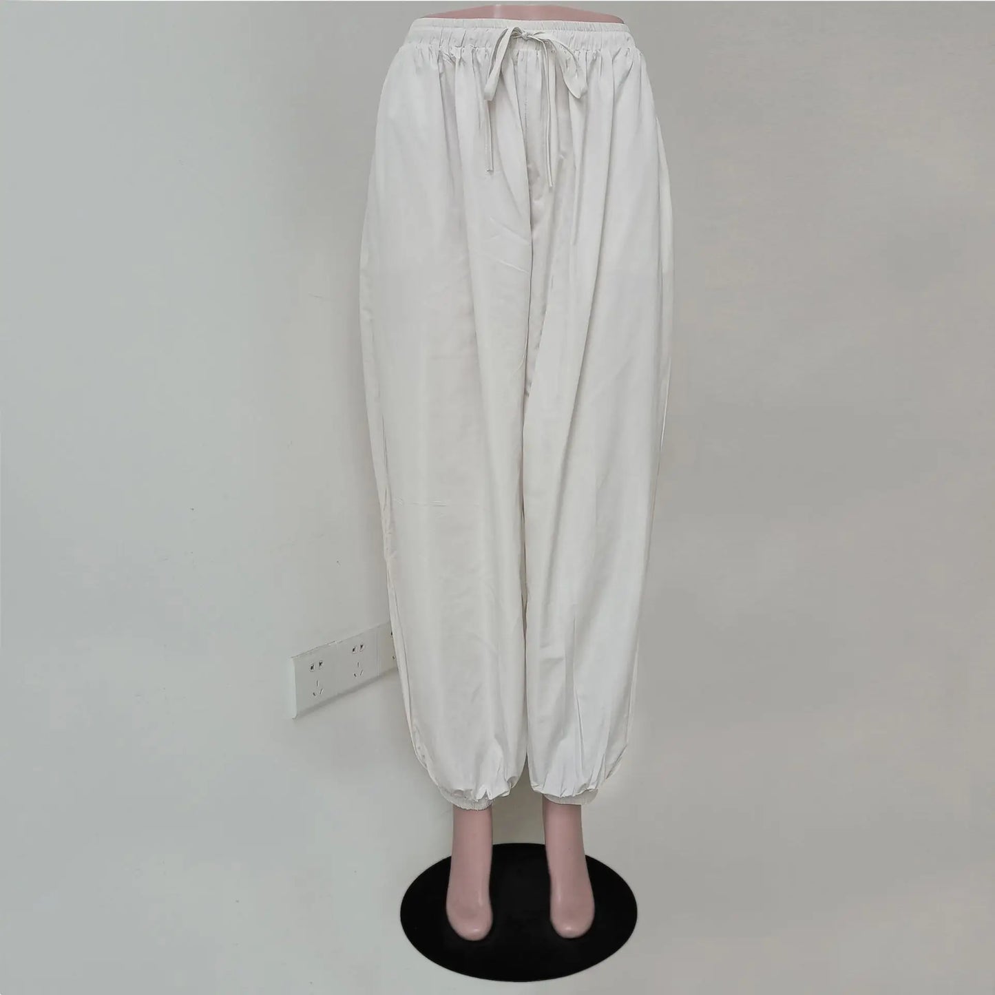 Tossy Summer Fashion Pocket Bloomers Female Trousers Pleated Loose High Waist Patchwork Bandage Streetwear Wide Leg Women Pants
