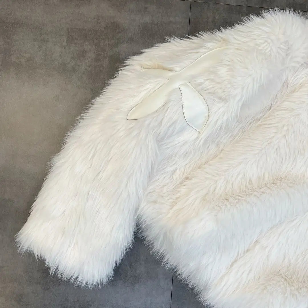 2025 Winter Women Cotton Jacket Lapel Long Sleeve Patch Cross Short Fur Coat Black