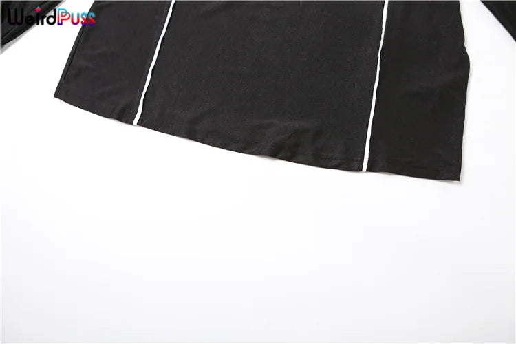 Weird Puss Casual Daily T-Shirts Women Letter Print O-Neck Full Sleeve o-Neck Simple Casual Sporty Wild Street Trend Loose Tees