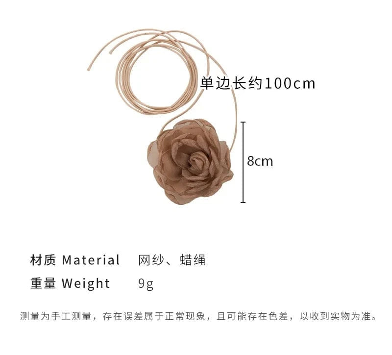 Spring Collection Multi Color Rose Neckchain Necklace French Choker Neck Strap Collar Chain Accessories