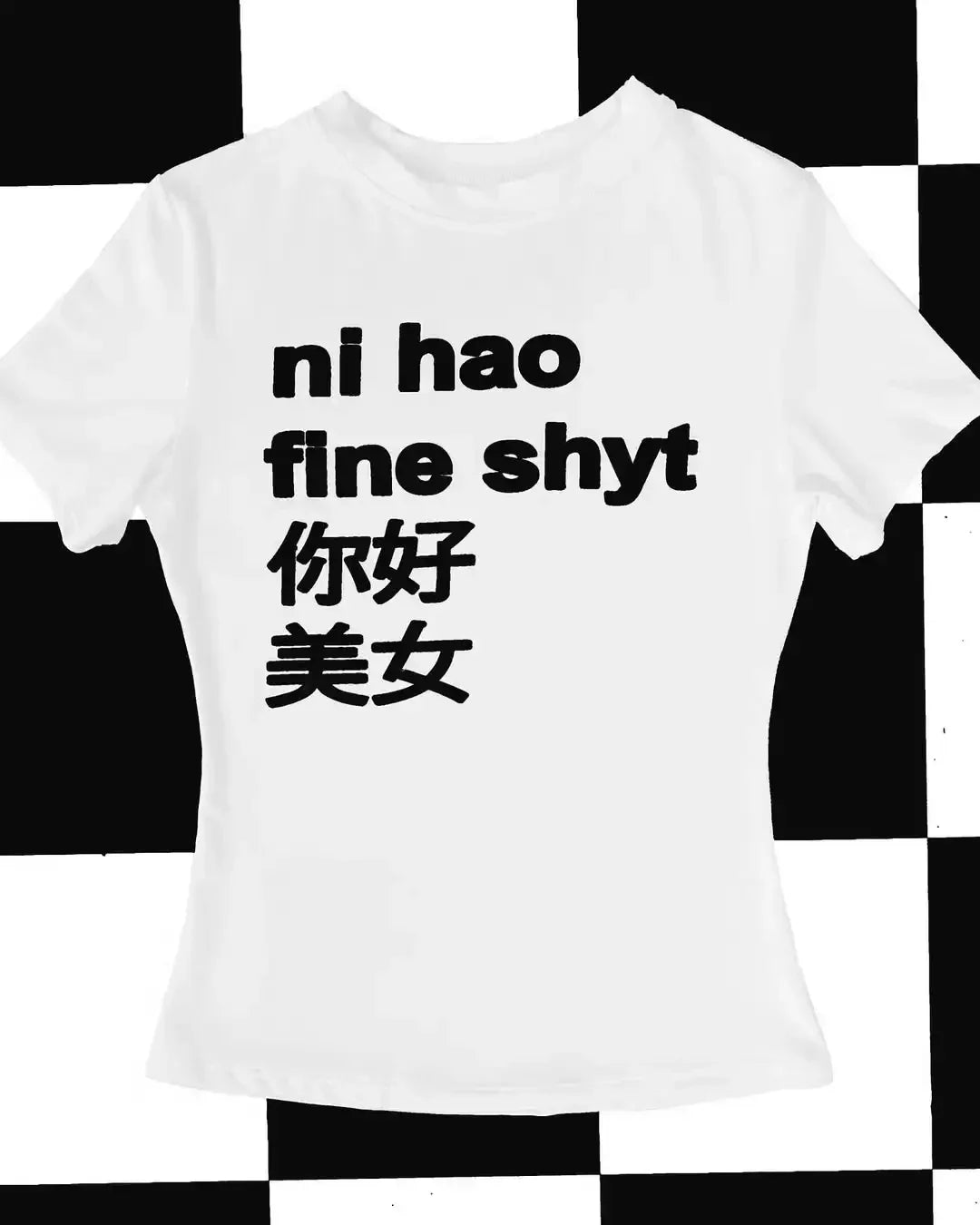 Y2K Glasses Wearing Kitten Pattern Printed Slim Fit Women's T-shirt Retro Pure Cotton Exquisite Fashion Casual Top Kawaii