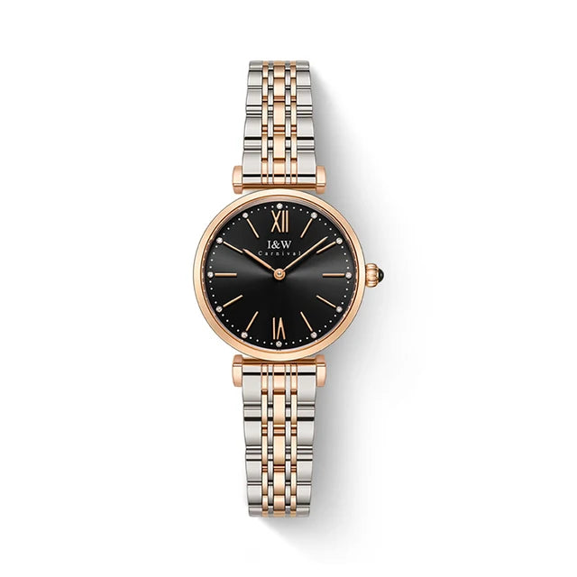 Montres Femmes CARNIVAL Brand Fashion Watches Ladies Luxury Girls Rose Gold Quartz Wrist Watch for Women Waterproof Reloj Mujer
