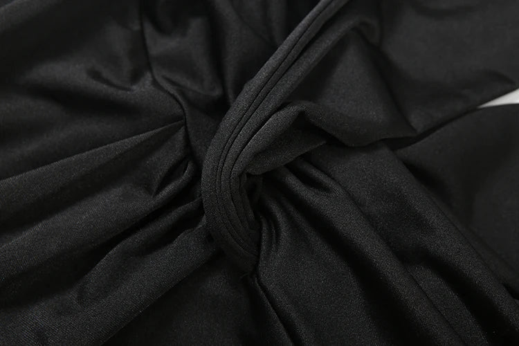 Weird Puss Patchwork Halter Romper Women Ribbon Sleeveless Elastic Backless Workout Activewear Midnight Activity Slim Playsuits