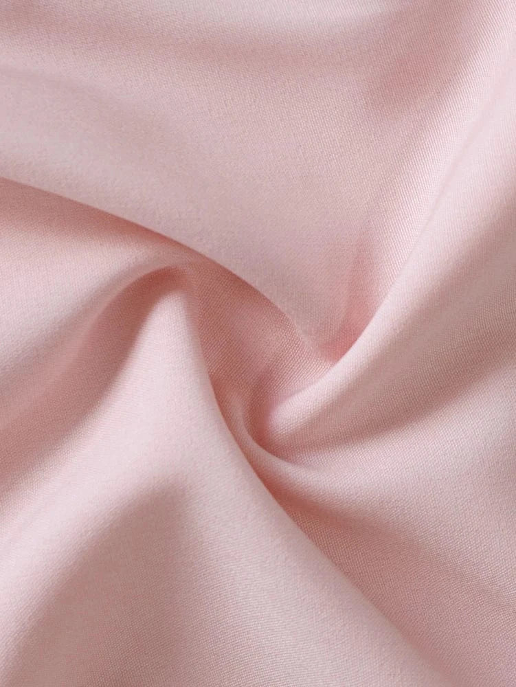 2025 Spring and summer new Women's solid colour basic shirt Single row of buttons High collar Pink Office Home Cardigan Polyest
