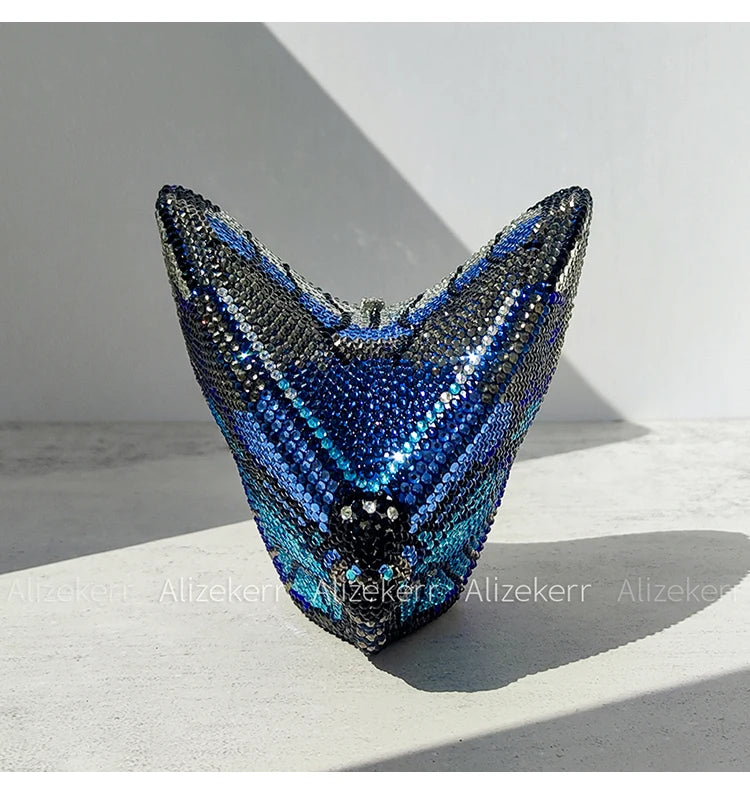Alizekerr Butterfly Diamond Evening Bags Women 2025 Luxury Designer Gorgeous Rhinestone Clutch Purses And Handbags Wedding Party