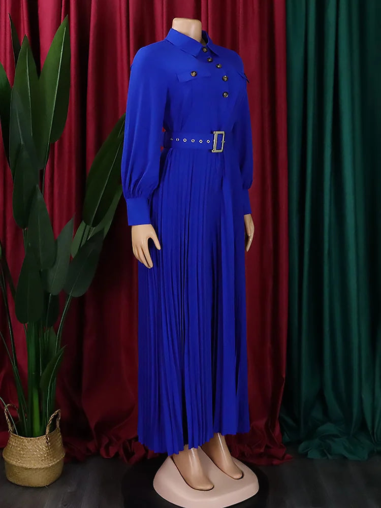 Wmstar Jumpsuit Women's Clothing Office Lady Button Fashion Maxi Rompers New in Fall Clothes Wholesale Dropshipping with Belt