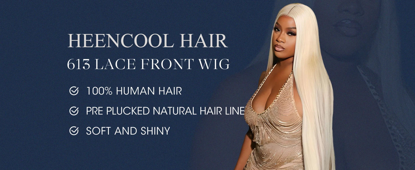 13x6 Lace Front Wig Human Hair Blonde Wigs for Women 613 HD Transparent Lace Frontal Wigs Human Hair Pre Plucked with Baby Hair