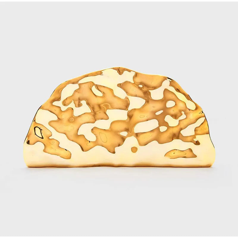 Brand Luxury Design Evening Bag Acrylic Fashion Exquisite High-end Handbag Metal Fan-shaped Crossbody Bag Textured Women's Bag