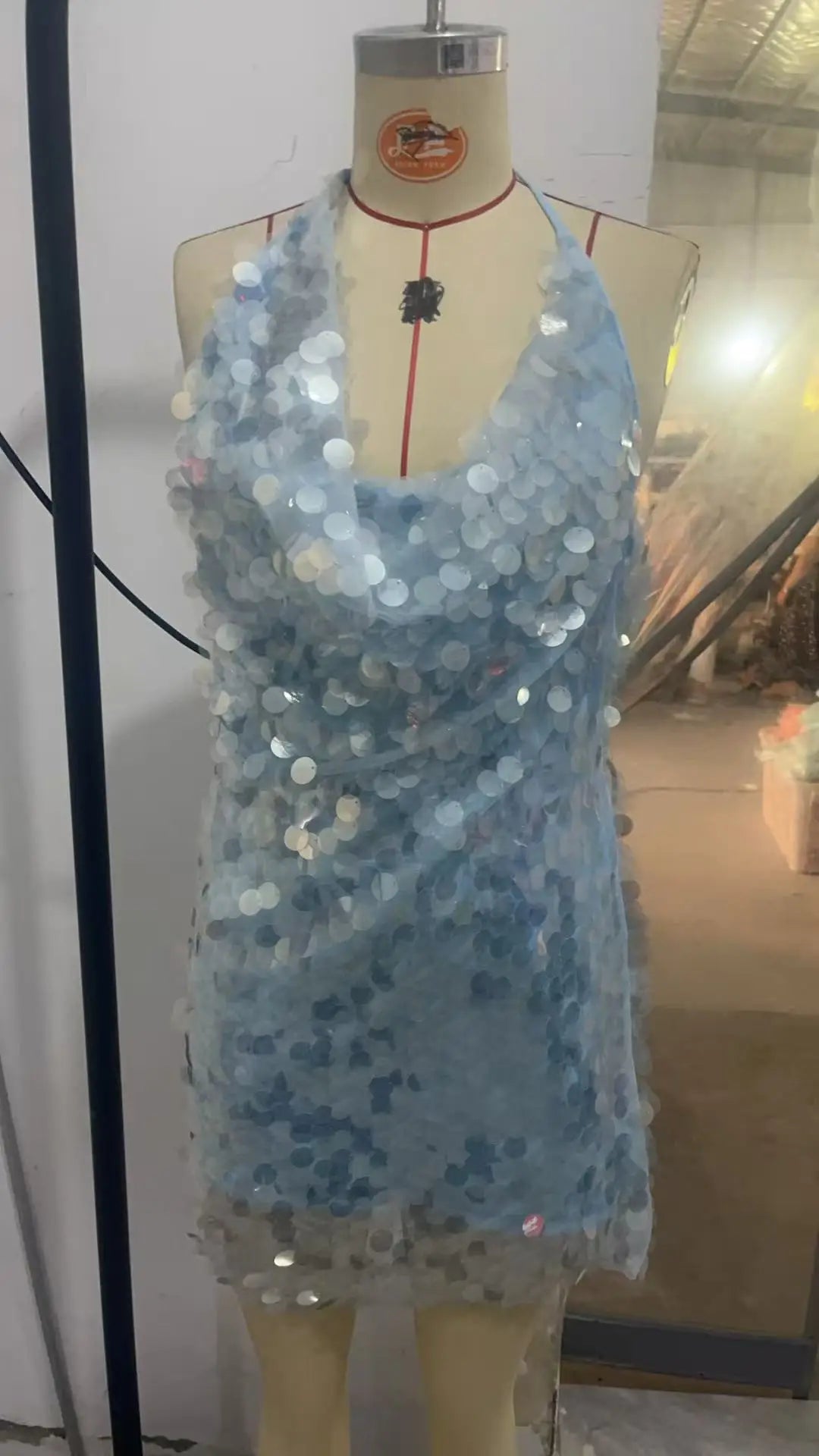 Chic Sequin Skinny Maxi Dress Swing Collar Backless Off Shoulder Lace Up Sparkling Vestidos For Women 2025 Summer Lady Y2k Robes