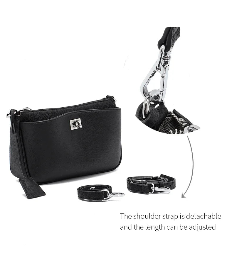 Women Cow Real Leather Shoulder Bags Ladies Natural Cowhide Fashion Retro Handbags Female Designer Luxury Crossbody Bag for Lady