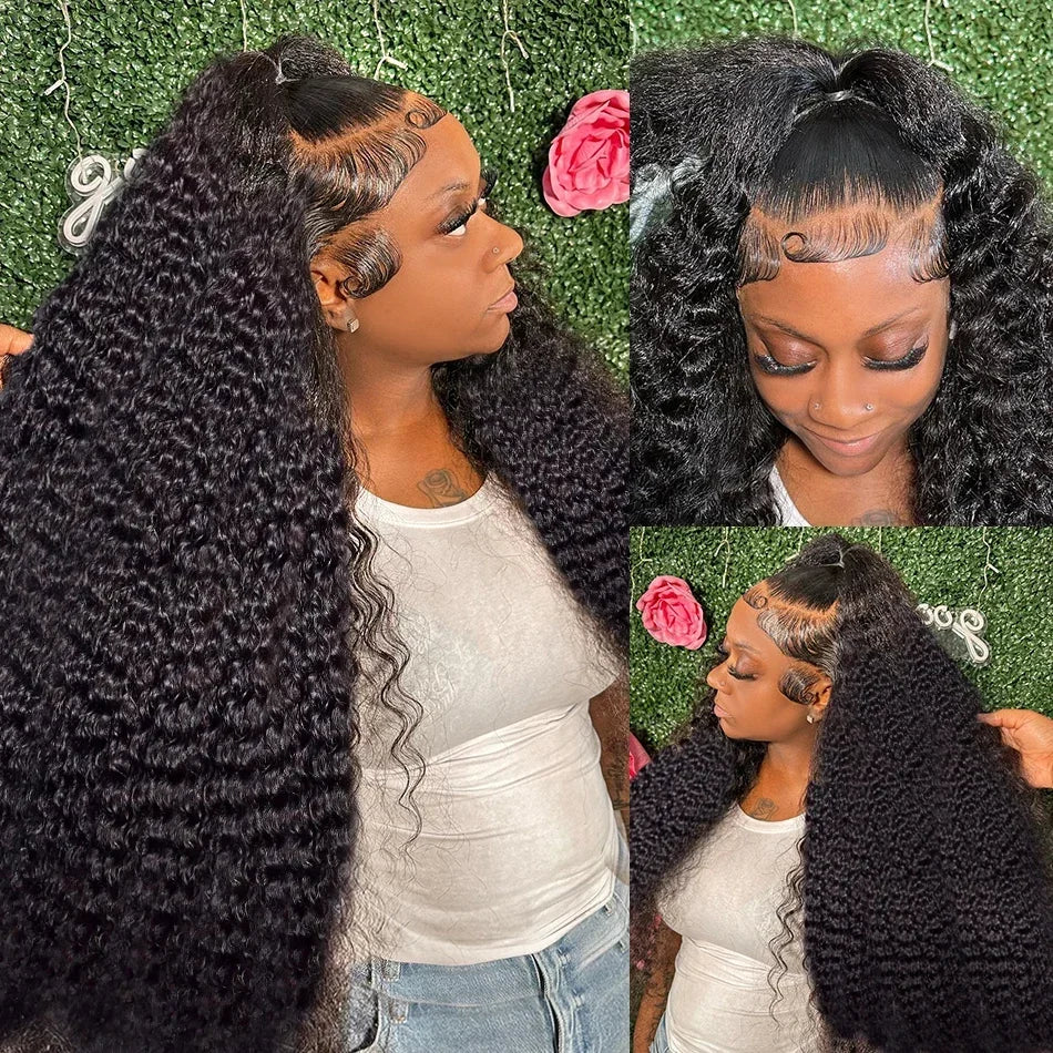 Hd Lace Wig 13x6 Human Hair Deep Wave Frontal Wig 30 40Inch Curly Wigs For Women Brazilian Hair 13x4 Water Wave Lace Front Wig