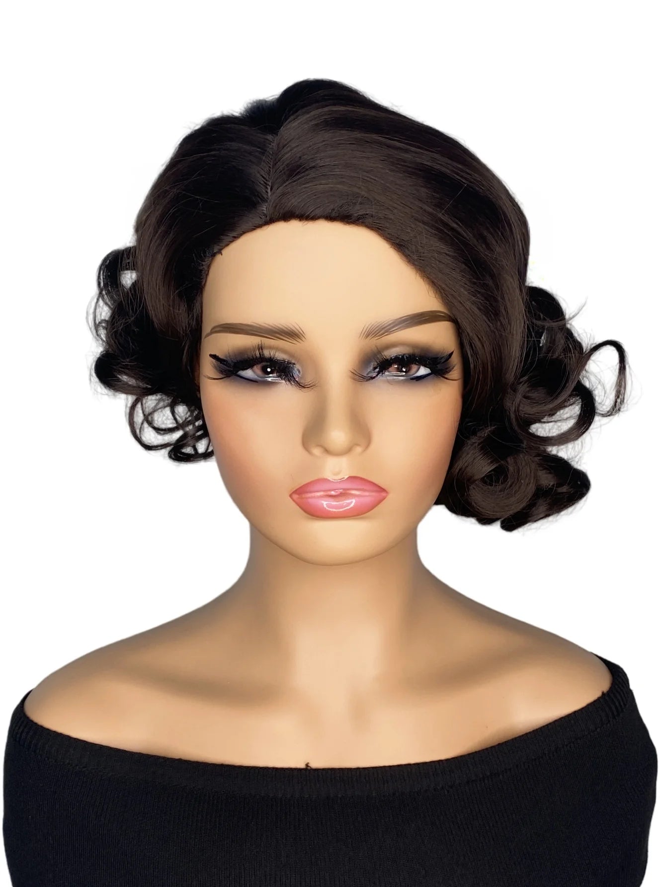 Natural Afro Curly Short Bob Synthetic Wig for Women