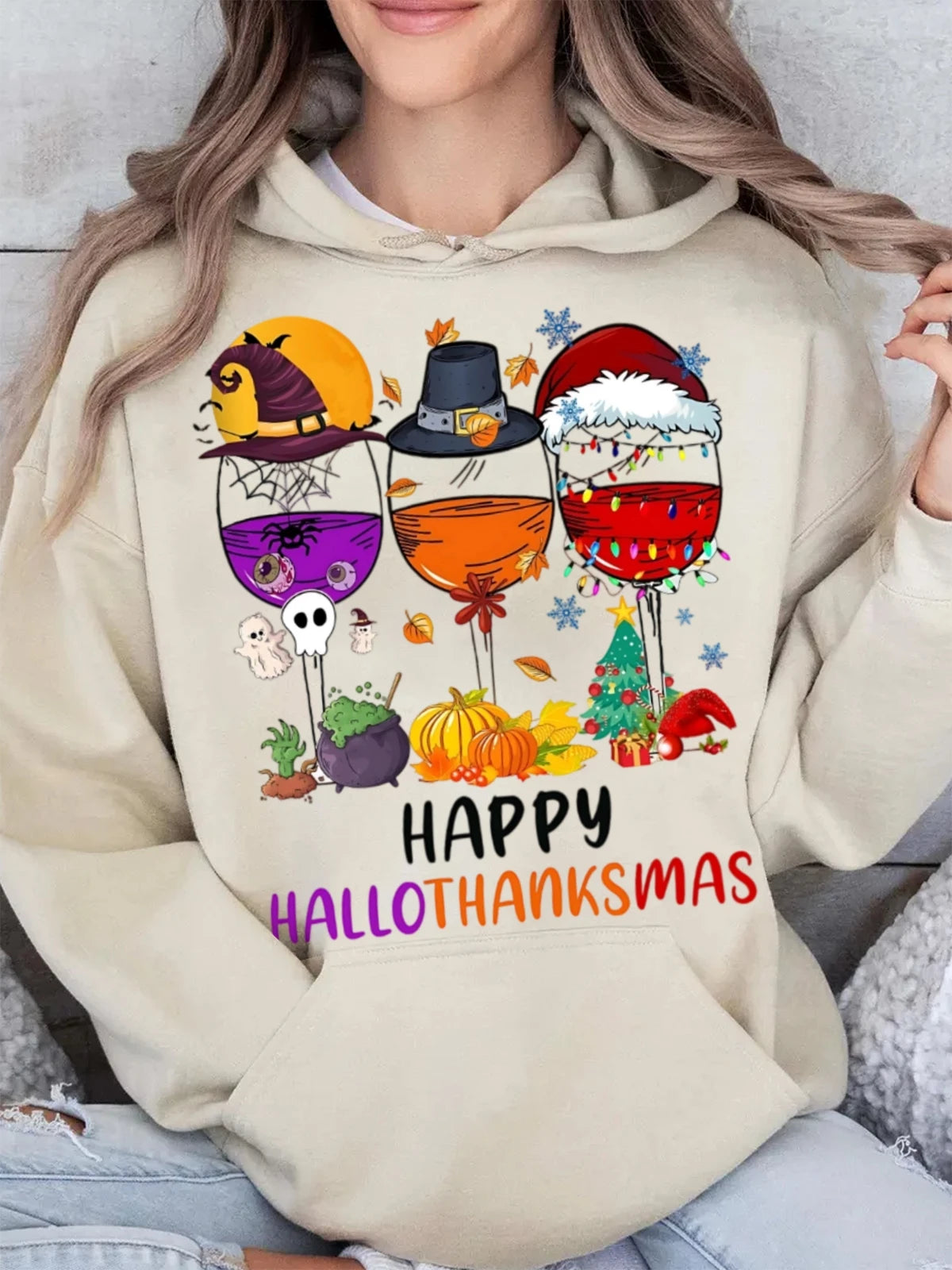Hoodies Lightweight Cotton Hooded Sweatshirt - Breathable Fabric with Contrast Stitching Heavy Weight Cotton Plus Velvet Hooded