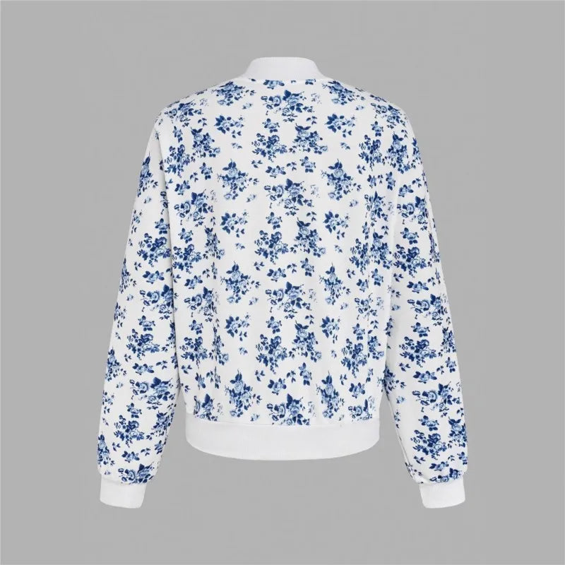 Women's Leopard Stand-Up Collar Long Sleeve Zipper Cardigan Coat Jackets Autumn Ladies Casual Loose Outwear Outcoat Size