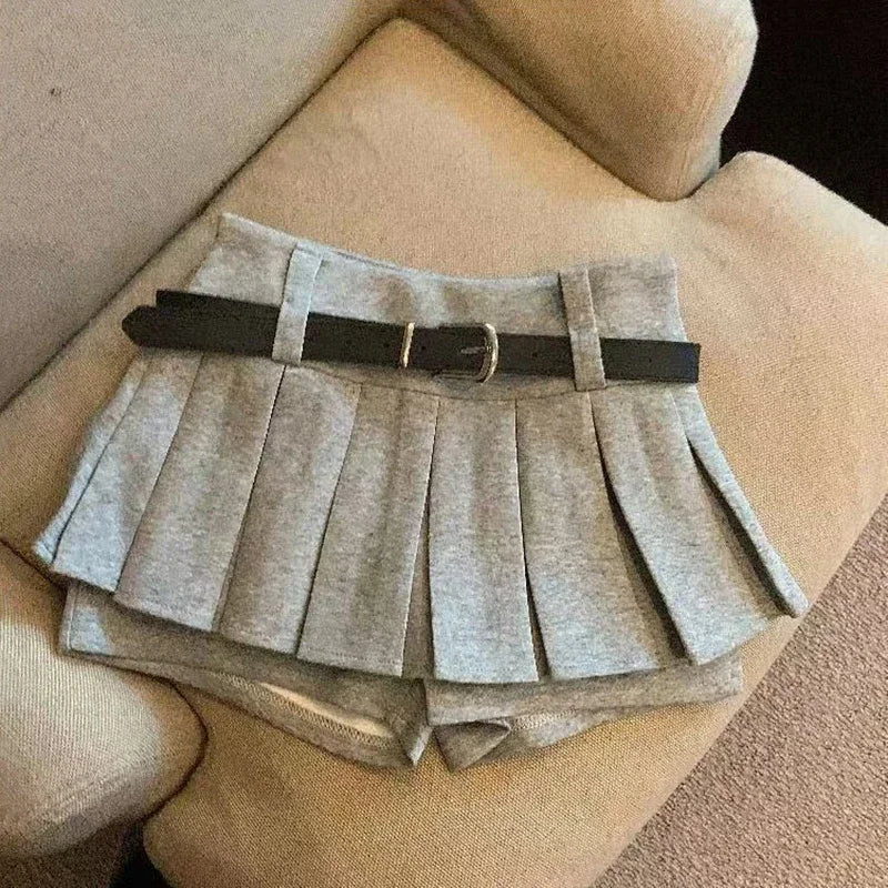 Y2K Preppy Style Solid Pleated Skirts Korean Fashion Casual Mini Skirts New Design Chic High Waist Streetwear Slim Clothing 2025