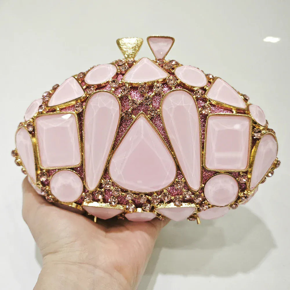 Rhinestone Minaudiere Evening Bag