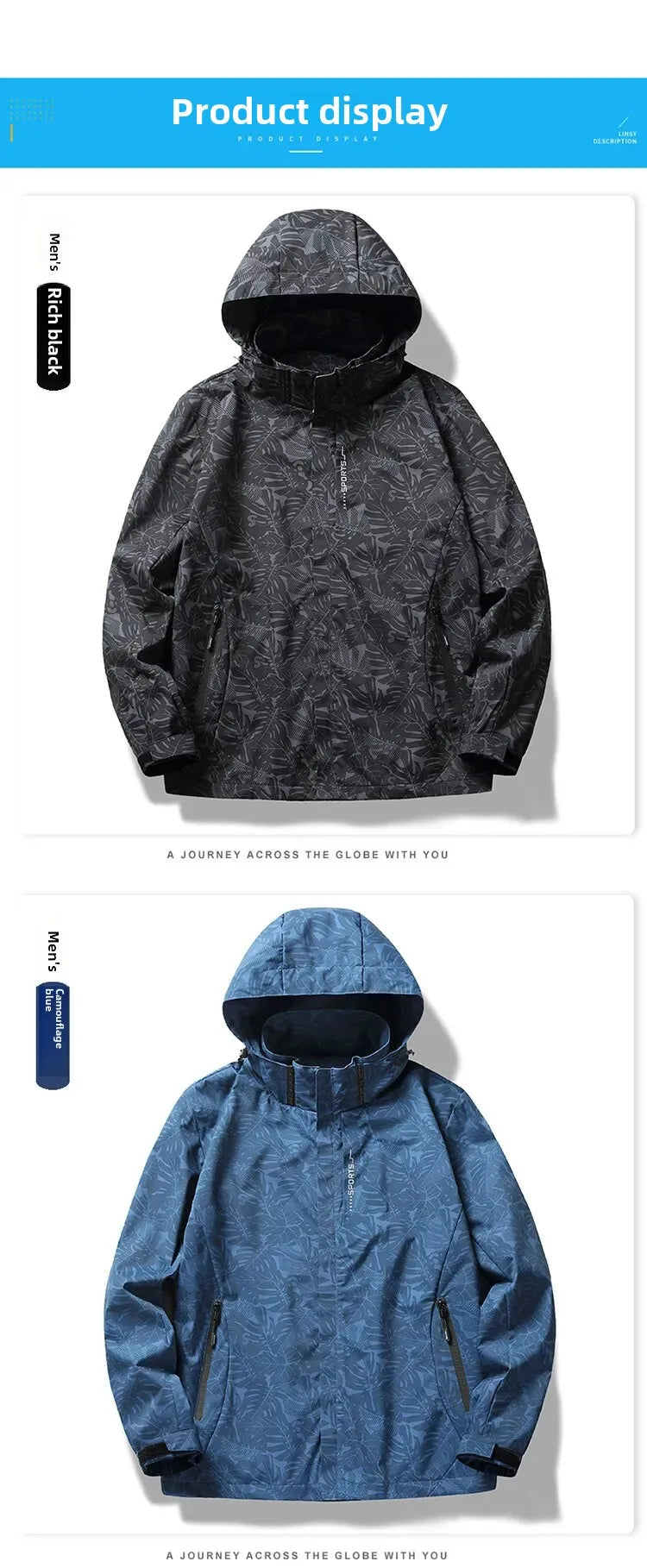 Spring Autumn Camouflage Lightweight Women's Outdoor Waterproof Casual Jacket Couple's Hiking Clothing Single Layer Windbreaker