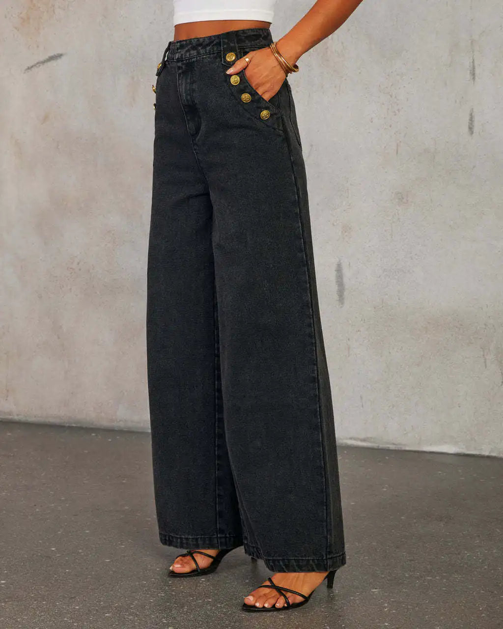 Streetwear Denim 2 Piece Sets Women Outfit Summer Clothes Women 2025 Sleeveless Vest Top Wide Leg Pants Sets Jeans Two Piece Set