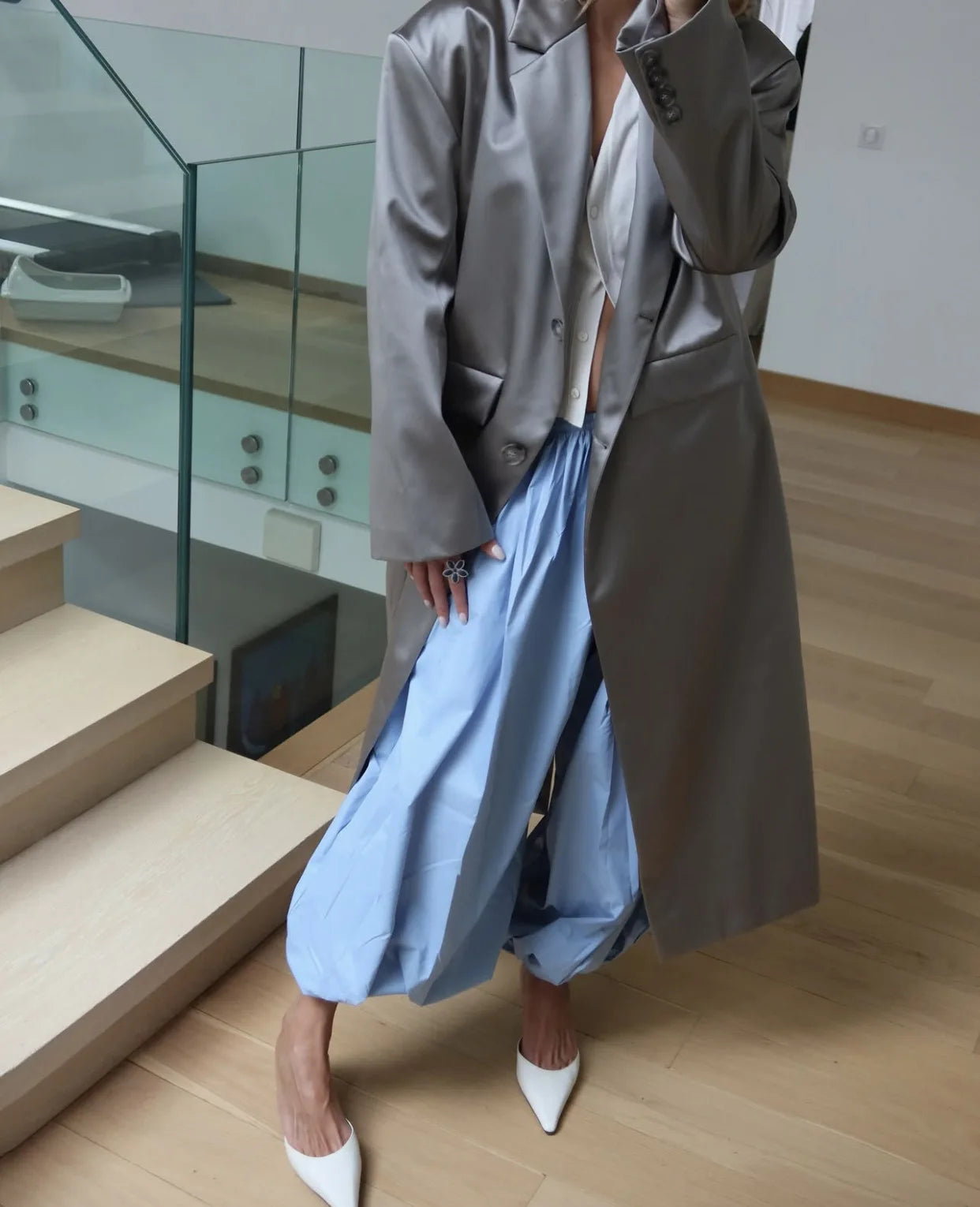 Tossy Summer Fashion Pocket Bloomers Female Trousers Pleated Loose High Waist Patchwork Bandage Streetwear Wide Leg Women Pants
