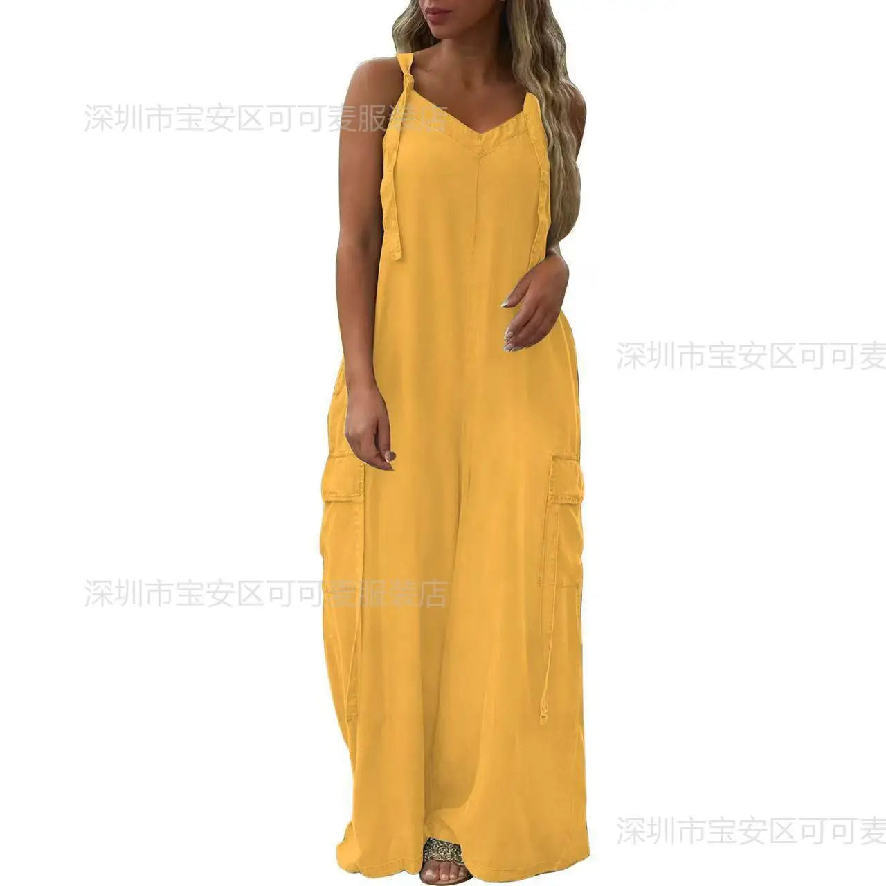 Jumpsuits Women One Piece Sleeveless Overalls Wide Leg Long Pants Casual Loose Rompers Y2k Streetwear Jumpsuit Summer 2025
