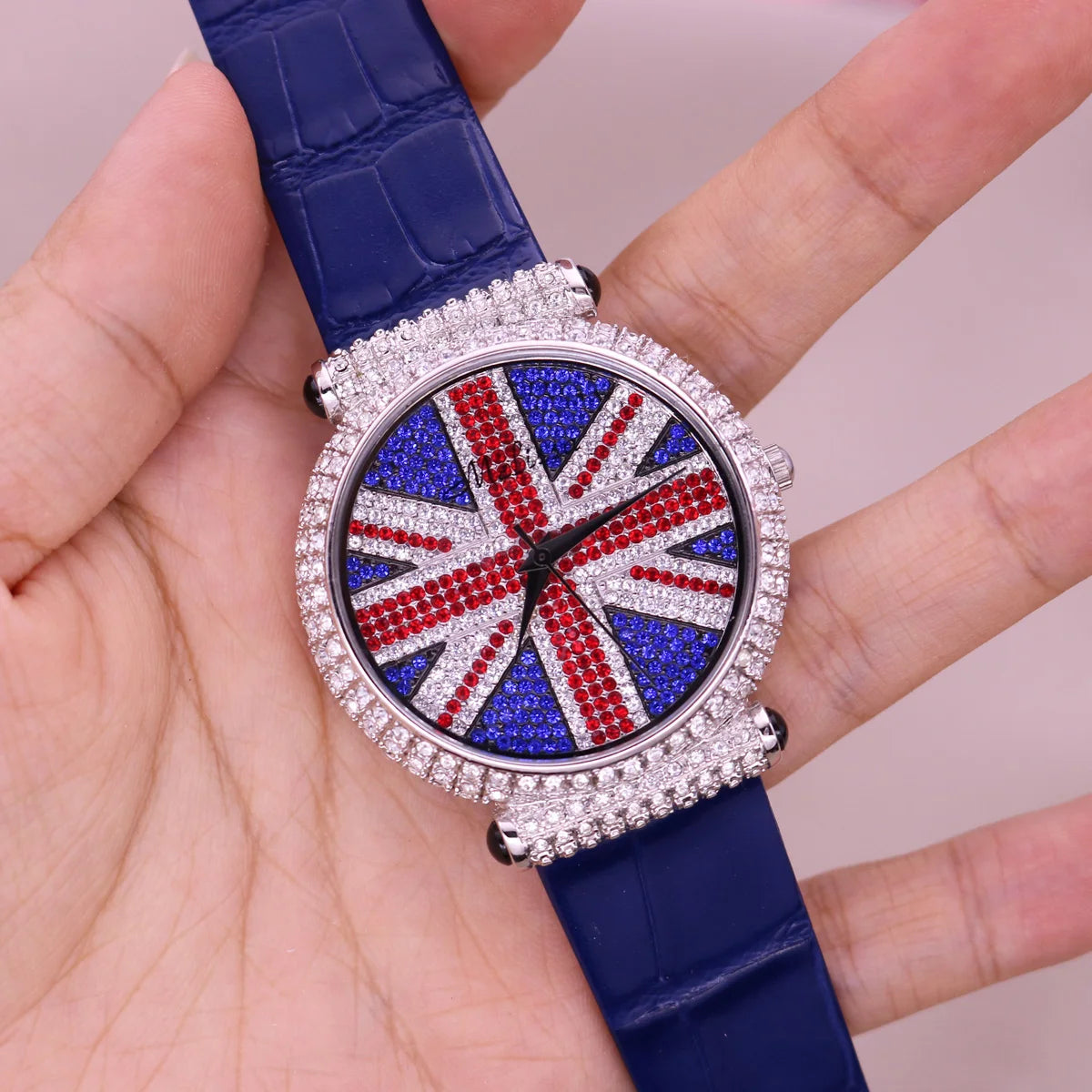Luxury Unicorn Melissa Women's Watch Rhinestone Crystal Fashion Hour Real Leather Bracelet Clock Girl's Birthday Gift Box