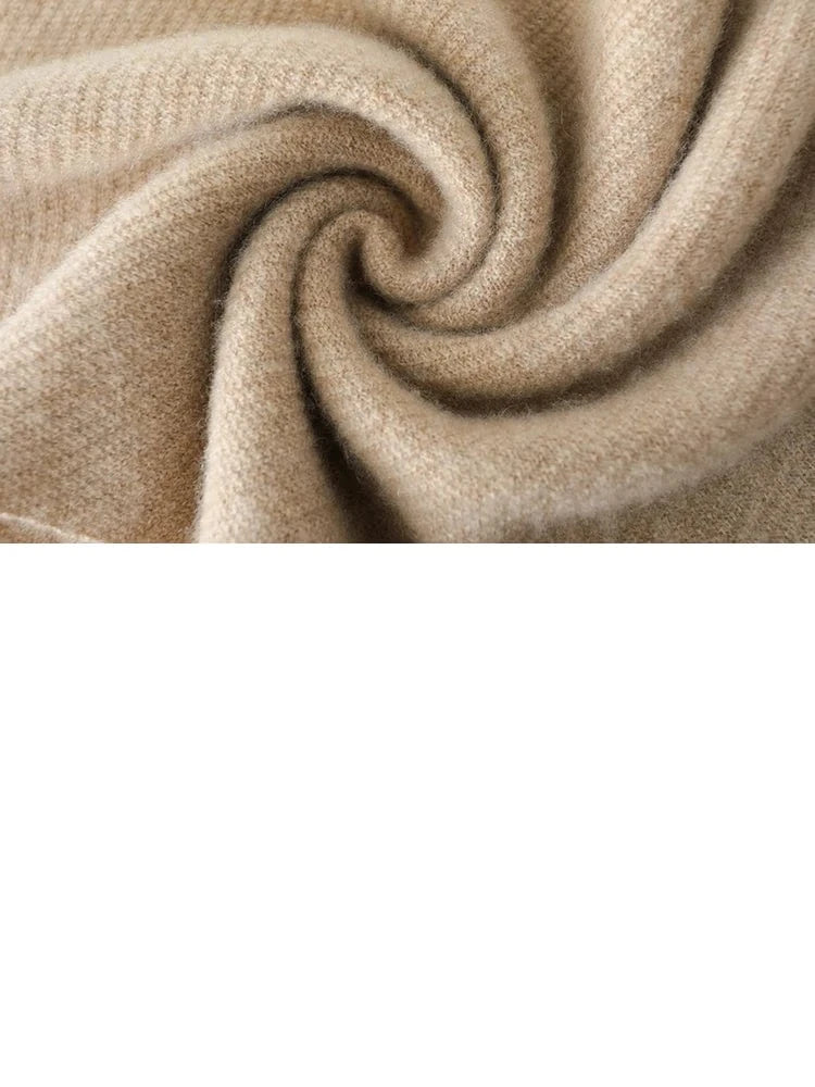 New Chic Women 100% Cashmere Scarf Autumn Winter Cashmere Knitted Tassel Long Shawls Row Style Basic Soft Warm Scarf Luxury Tops