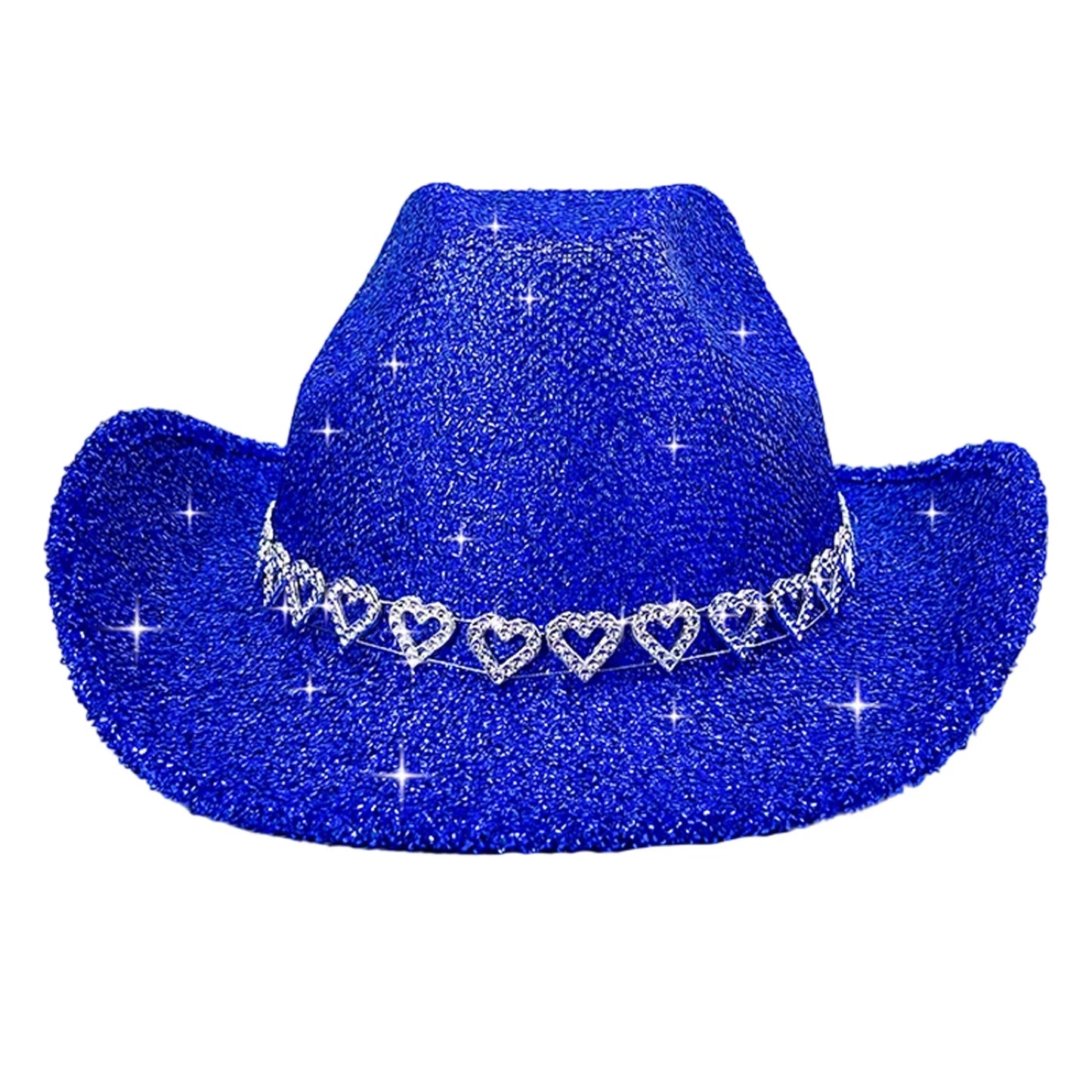 Glitter Rhinestone Western Wide Brim Cowgirl Hat for Women