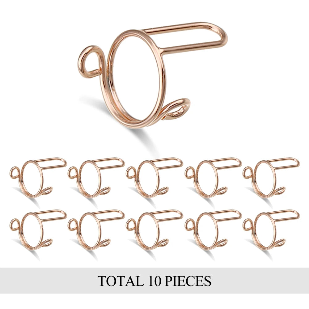 Trendy Thin Stackable Nail Ring Set of 10 for Women